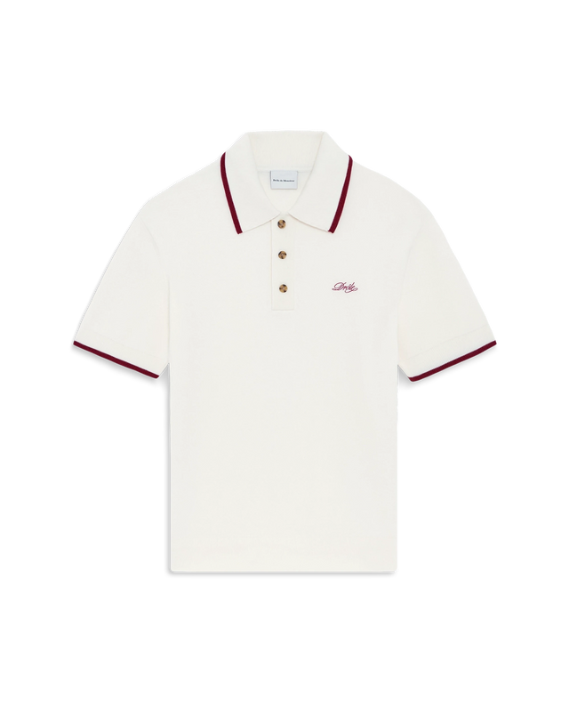 DRÔLE DE MONSIEUR - Polo en Maille Mérinos Blanc Cassé