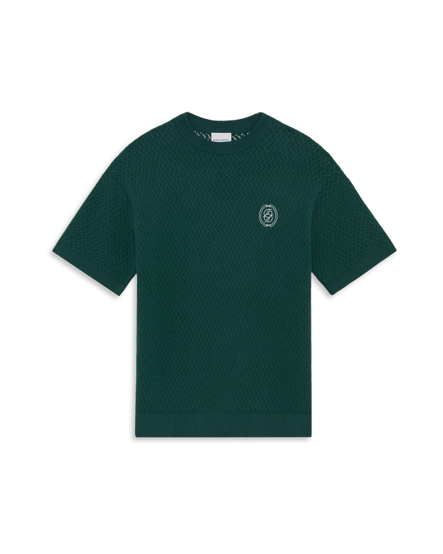 DRÔLE DE MONSIEUR - T-shirt en Maille Ajourée Vert