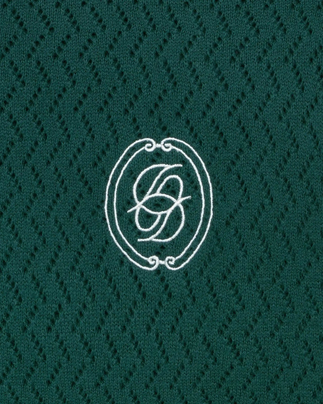 DRÔLE DE MONSIEUR - T-shirt en Maille Ajourée Vert