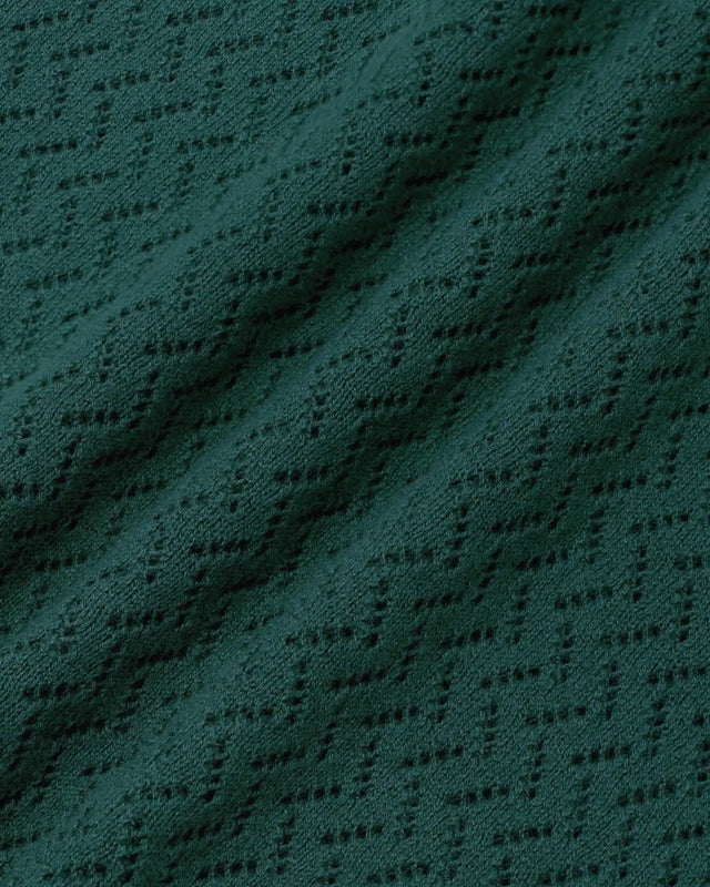 DRÔLE DE MONSIEUR - T-shirt en Maille Ajourée Vert