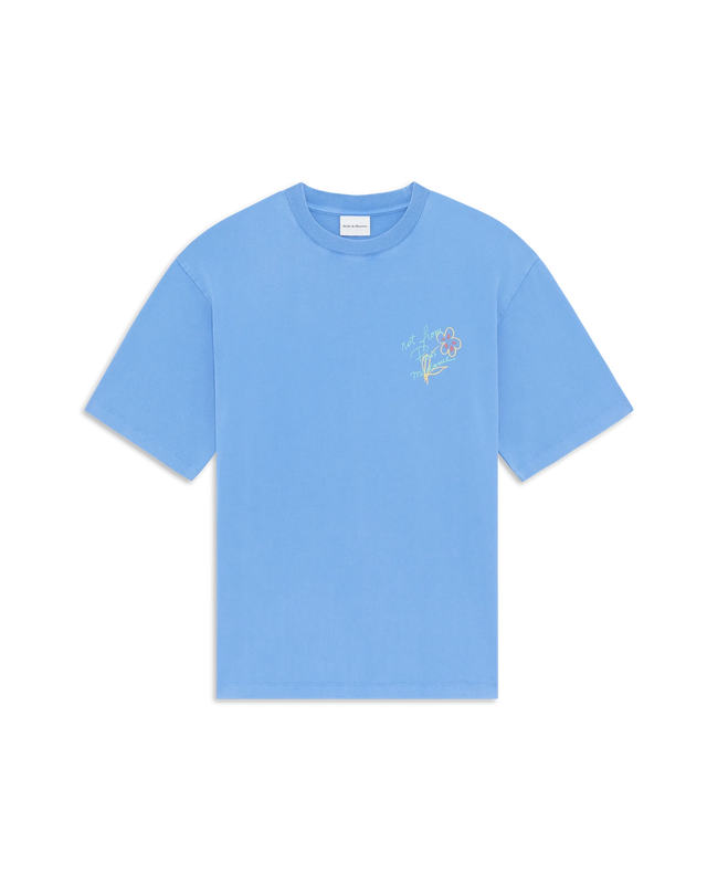 DRÔLE DE MONSIEUR - T-shirt Slogan Esquisse Bleu Clair