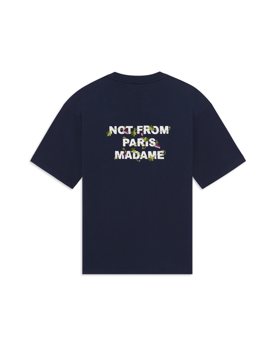DRÔLE DE MONSIEUR - T-shirt Slogan Brodé Vigne Bleu Marine