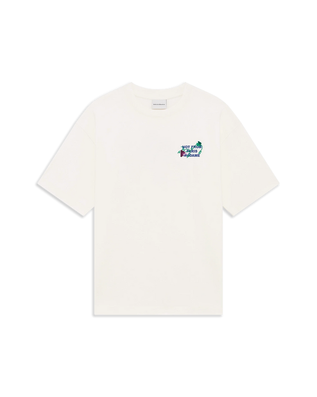 DRÔLE DE MONSIEUR - T-shirt Slogan Brodé Vigne Blanc Cassé
