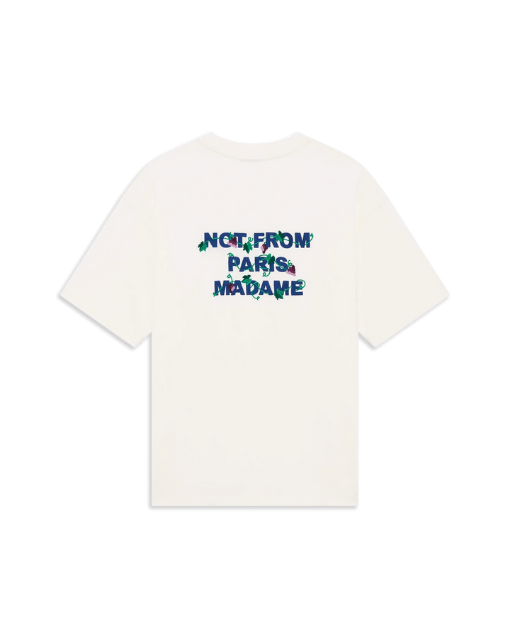 DRÔLE DE MONSIEUR - T-shirt Slogan Brodé Vigne Blanc Cassé