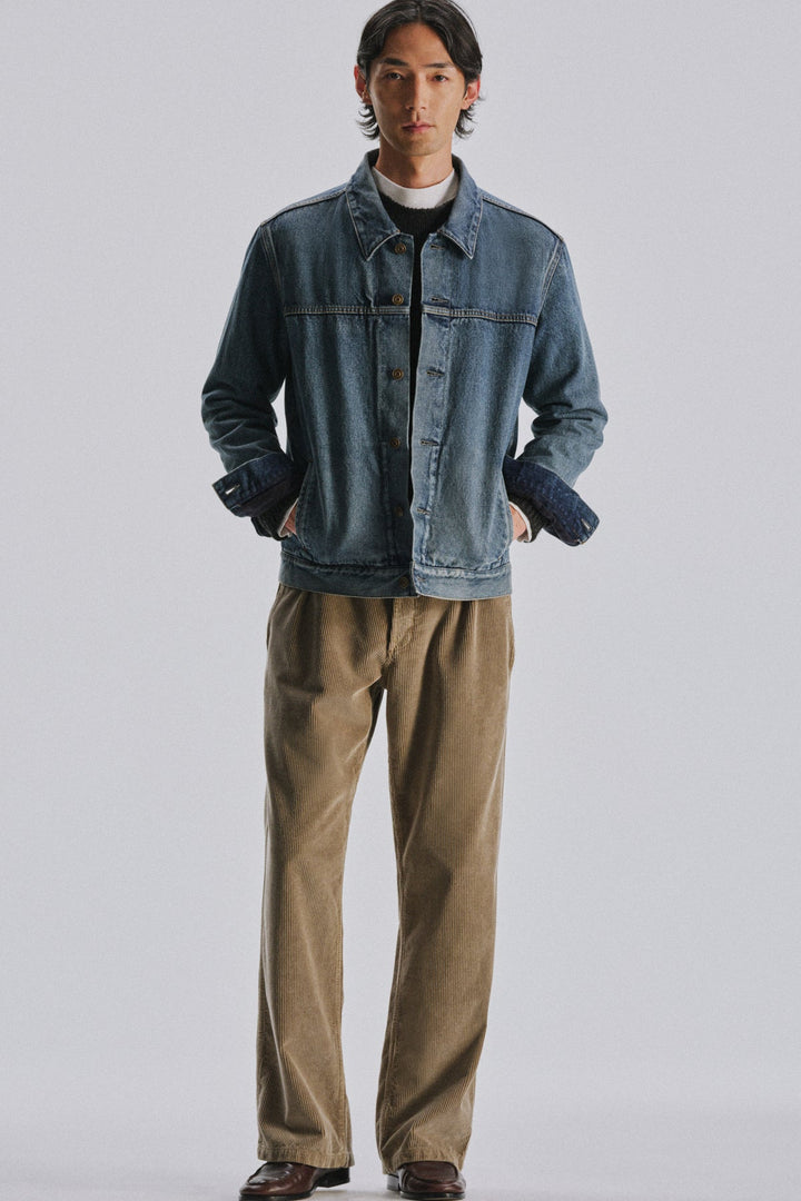 THE ROW - Veste Mendo en denim de coton Indigo vintage