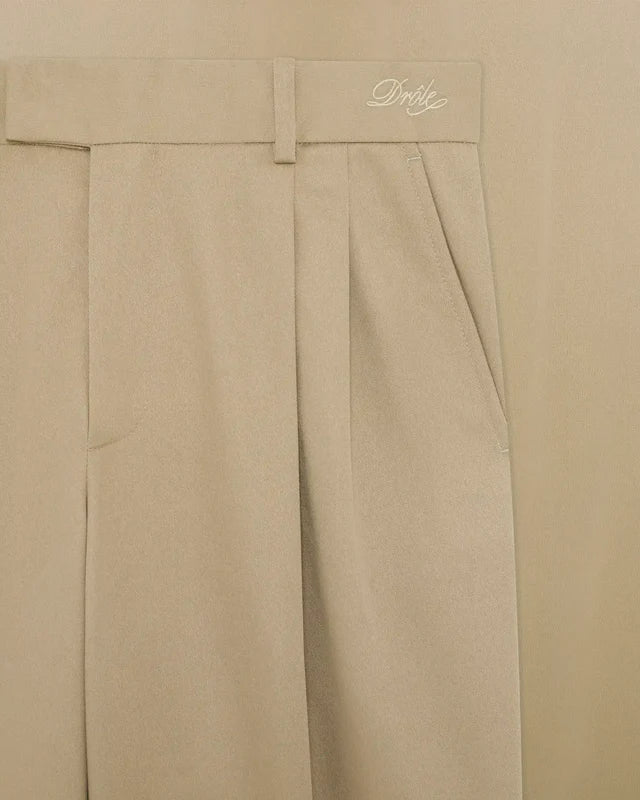 DRÔLE DE MONSIEUR - Pantalon Golfer Gabardine Beige
