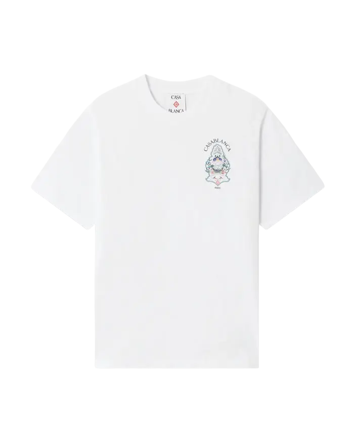 CASABLANCA - T-shirt Hotel Emblem Blanc
