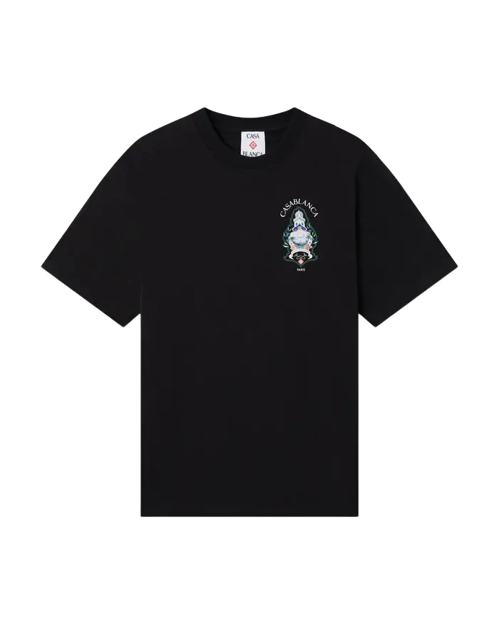 CASABLANCA - T-shirt Hotel Emblem Noir