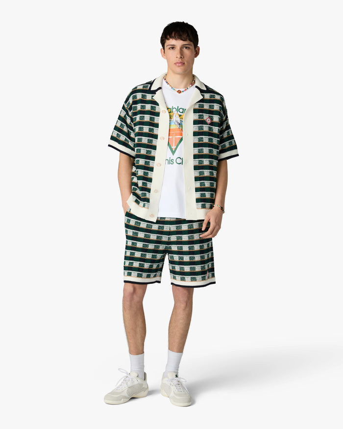CASABLANCA - Short Crochet Motif Mosaïque Vert