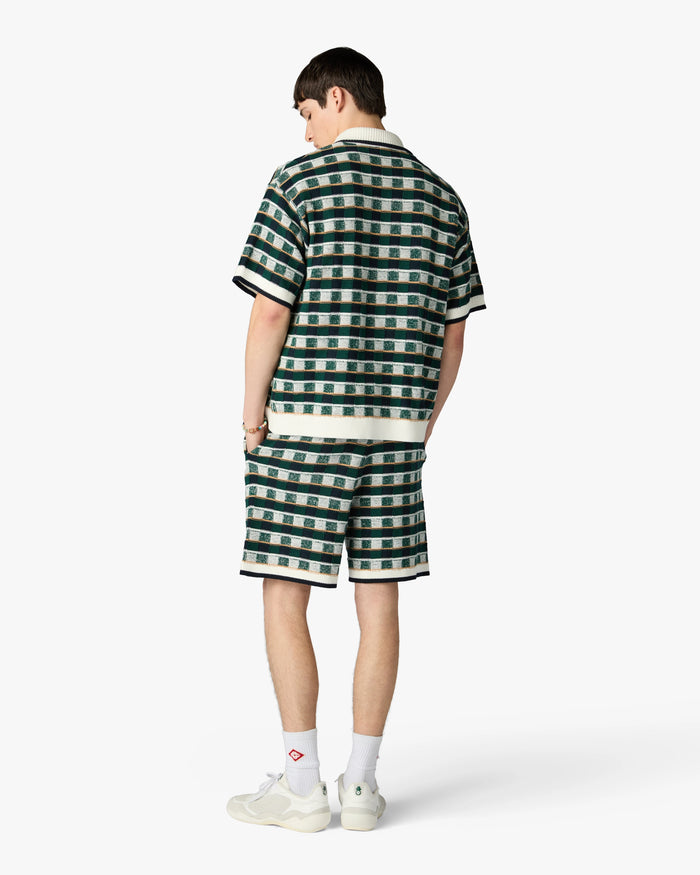 CASABLANCA - Short Crochet Motif Mosaïque Vert