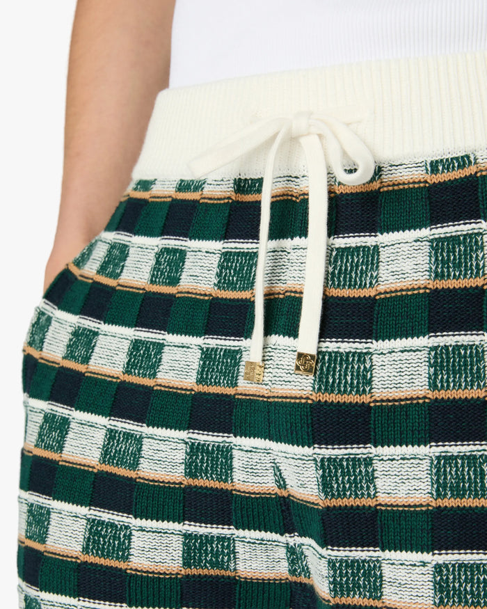 CASABLANCA - Short Crochet Motif Mosaïque Vert
