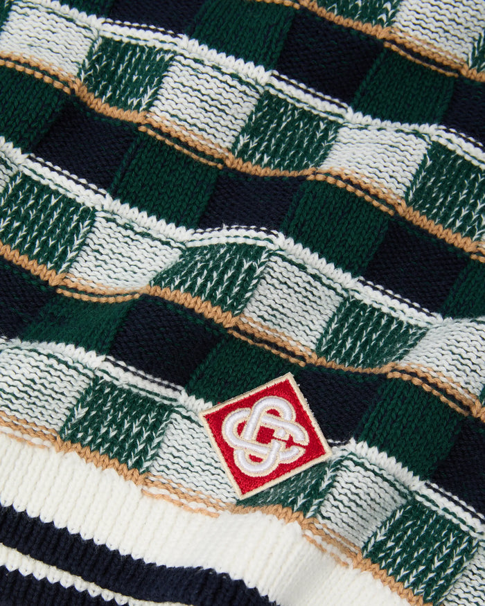 CASABLANCA - Short Crochet Motif Mosaïque Vert
