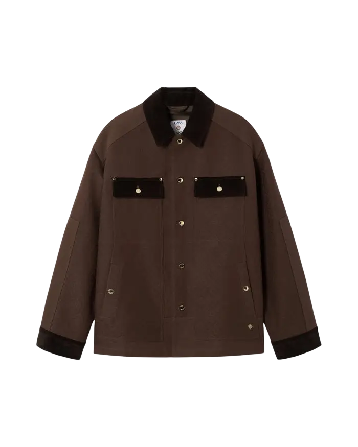 CASABLANCA – Veste safari Workwear Marron foncé