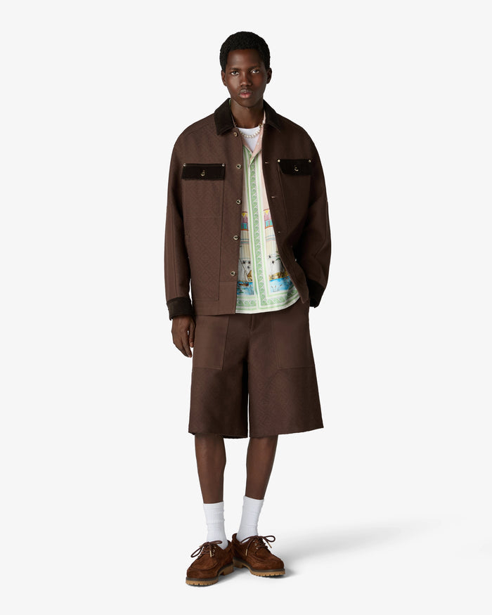 CASABLANCA – Veste safari Workwear Marron foncé