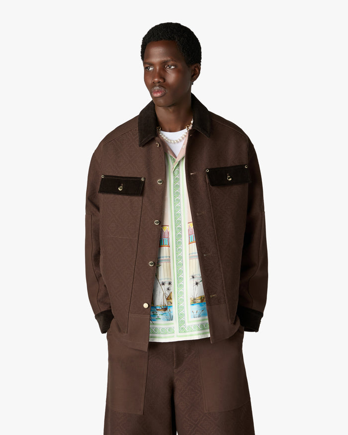 CASABLANCA – Veste safari Workwear Marron foncé