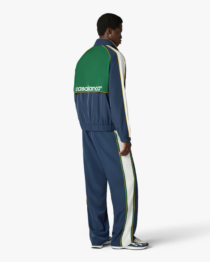CASABLANCA - Pantalon de Survêtement à Carreaux Vert/Bleu Marine