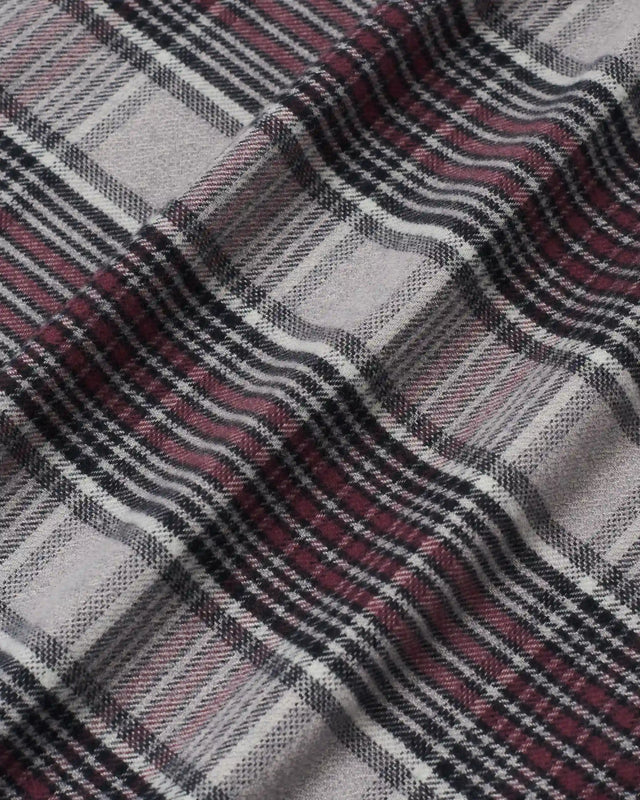 DRÔLE DE MONSIEUR - Chemise Flanelle Boxy à carreaux Gris