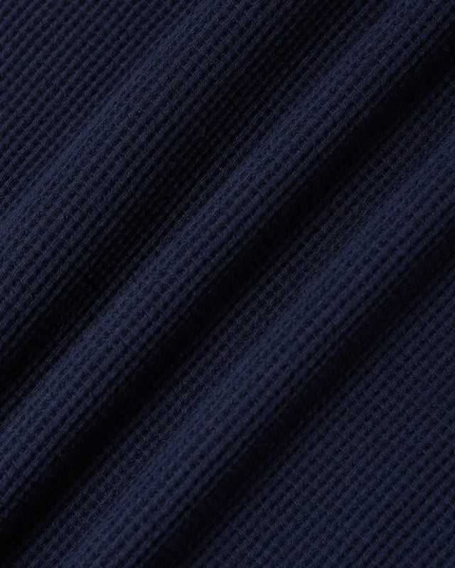 DRÔLE DE MONSIEUR - T-shirt Manches Longues Gaufré D Miroir Bleu marine