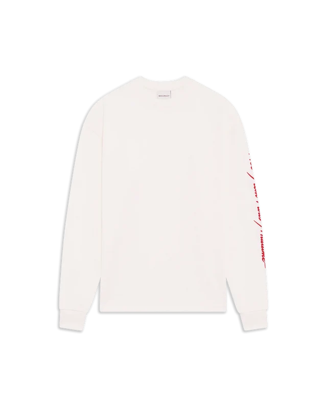 DRÔLE DE MONSIEUR - T-shirt Manches Longues Slogan Blanc
