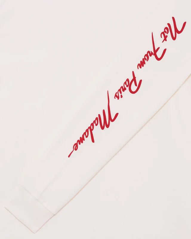 DRÔLE DE MONSIEUR - T-shirt Manches Longues Slogan Blanc