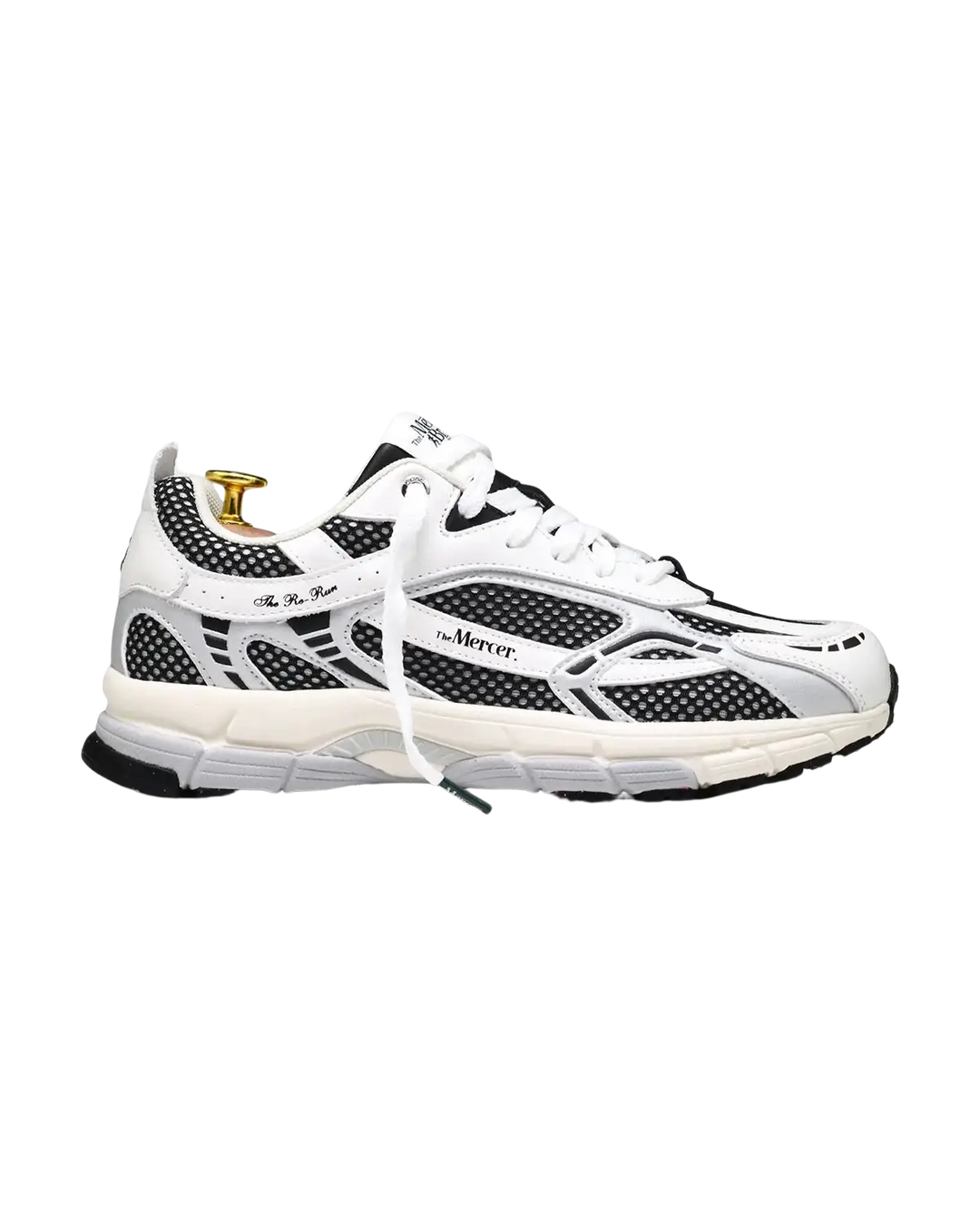 MERCER - Baskets Re-Run Blanc / Argent / Noir