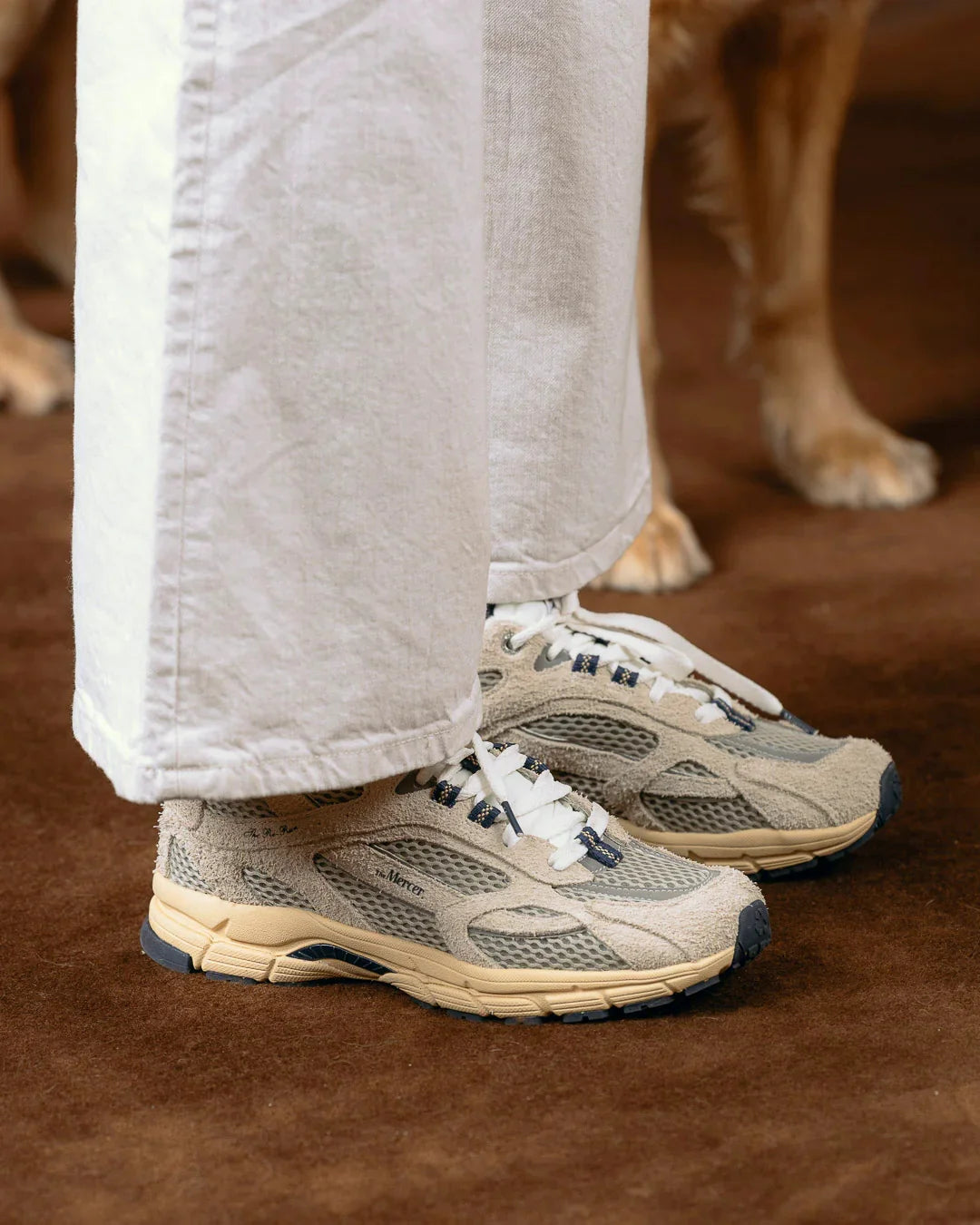 MERCER - Baskets The Re-Run Americana Blanc cassé