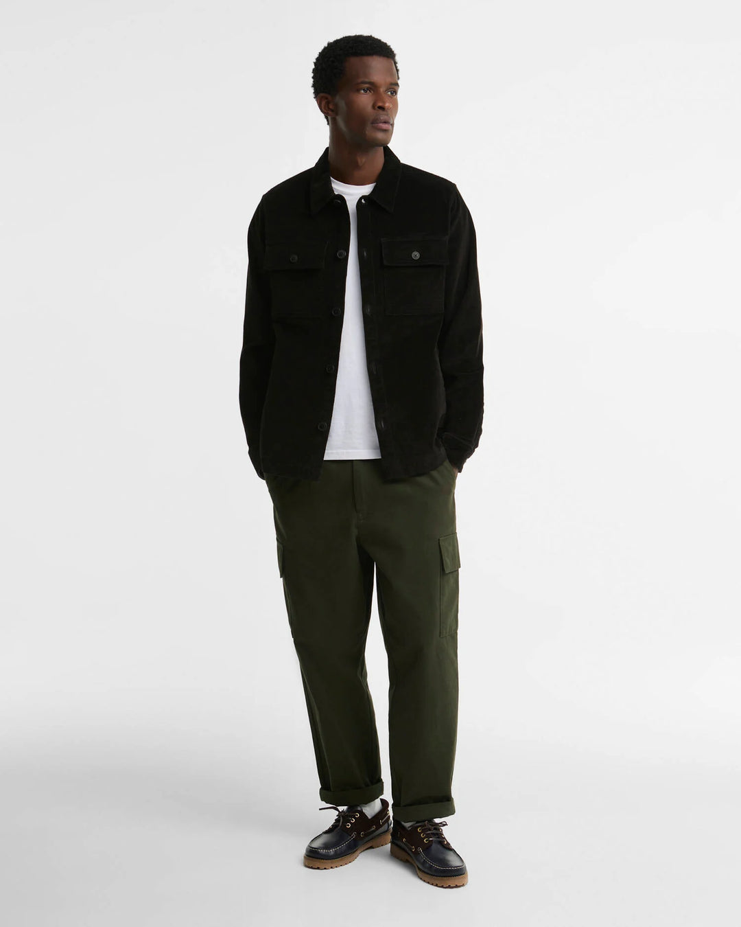 BARBOUR - Surchemise en velours côtelé Tartan / Vert olive
