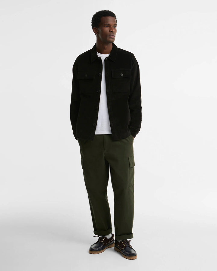 BARBOUR - Surchemise en velours côtelé Tartan / Vert olive