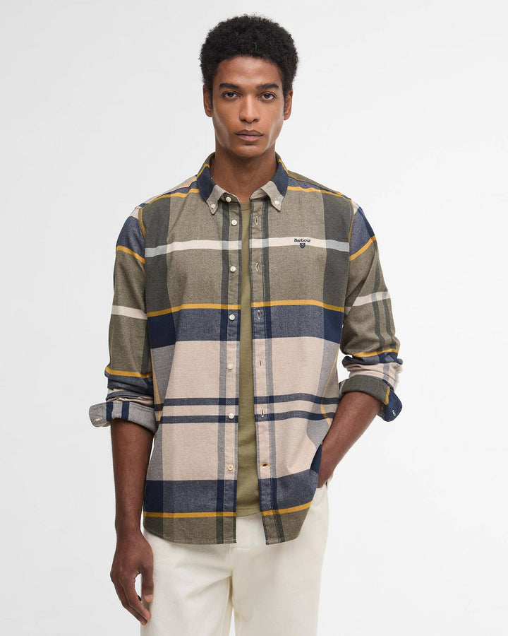 BARBOUR - Chemise Iceloch à carreaux Vert forêt