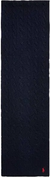 POLO RALPH LAUREN - Écharpe torsadée en laine et cachemire Bleu marine