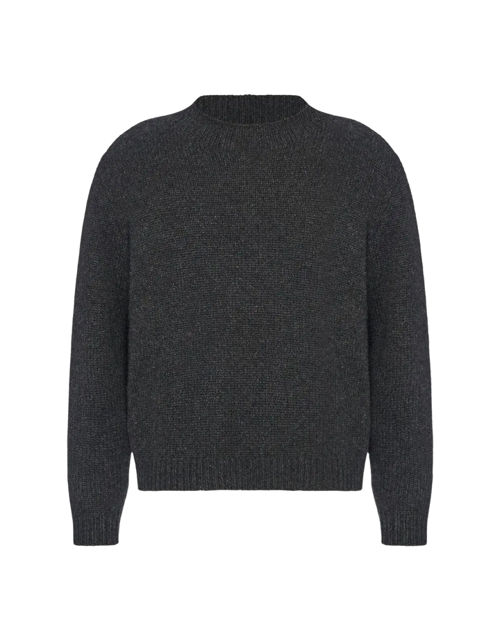THE ROW - Pull Markhim col montant en cachemire Chiné anthracite