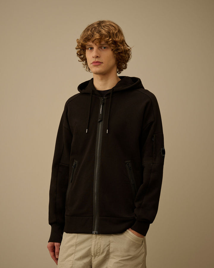 C.P. Company - Sweat à Capuche Zippé Noir