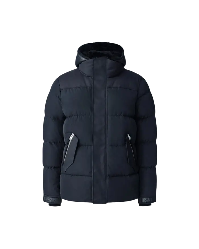 MACKAGE - Doudoune Riley avec plastron en shearling Noir