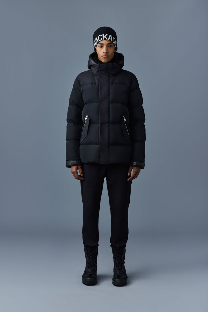 MACKAGE - Doudoune Riley avec plastron en shearling Noir