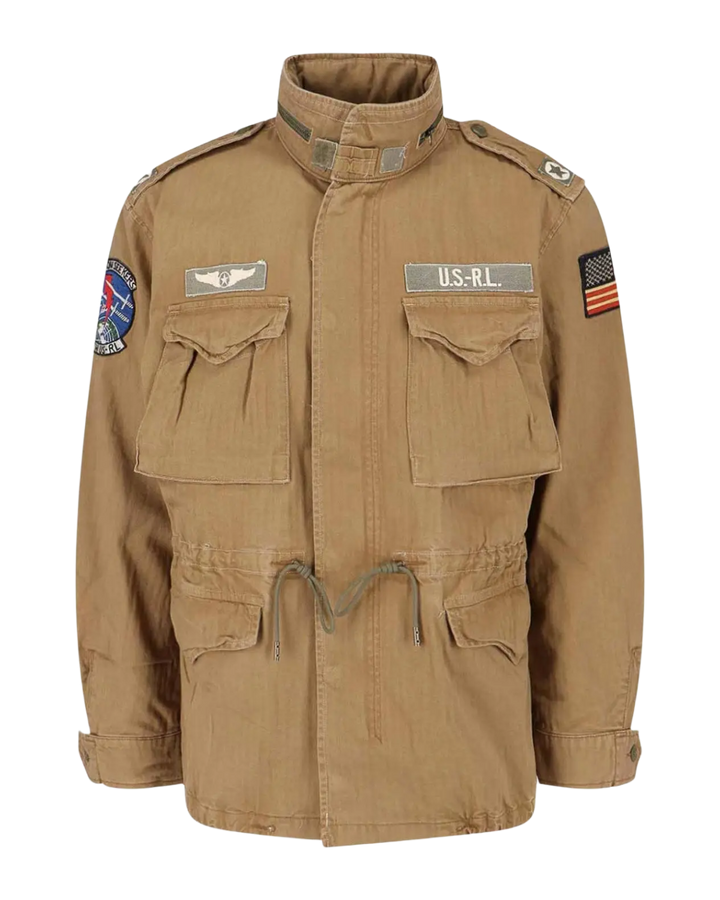 POLO RALPH LAUREN - Veste militaire à écussons Marron clair