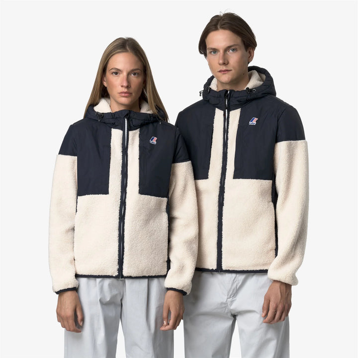 K-WAY - Sweat-shirt Samson 4.0 Orsetto Bleu marine / Écru