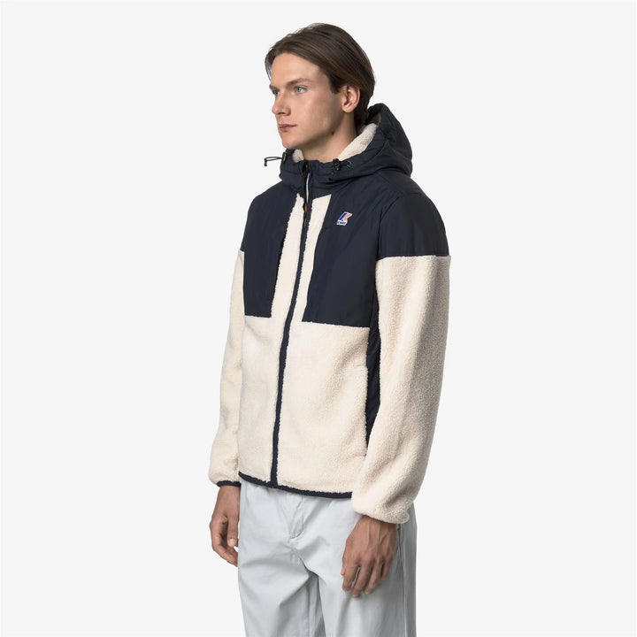 K-WAY - Sweat-shirt Samson 4.0 Orsetto Bleu marine / Écru