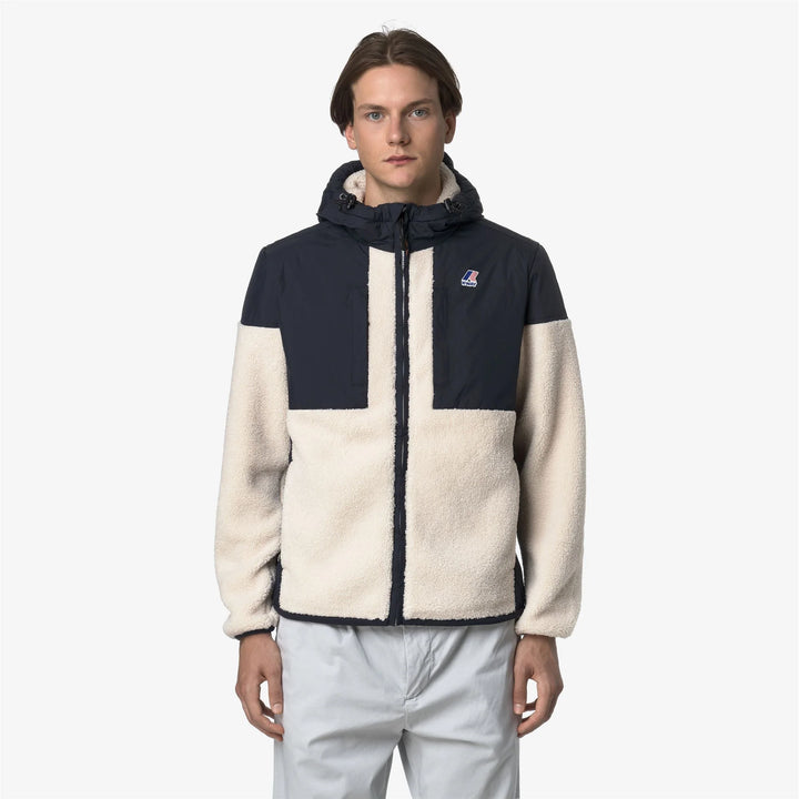 K-WAY - Sweat-shirt Samson 4.0 Orsetto Bleu marine / Écru