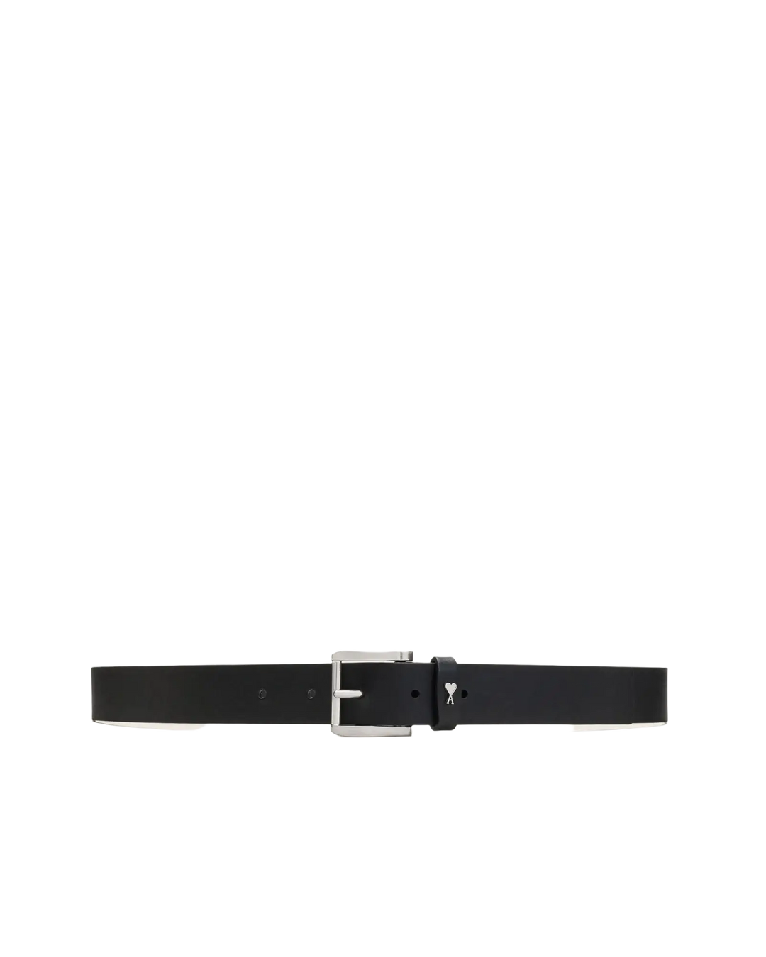AMI PARIS - Ceinture Paris Paris en cuir Noir / Argent