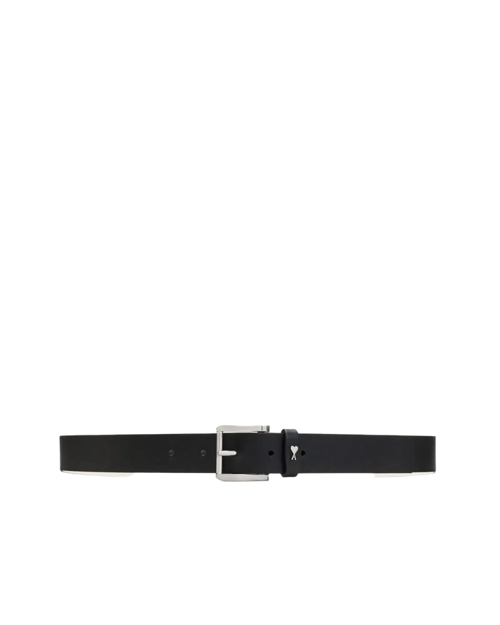 AMI PARIS - Ceinture Paris Paris en cuir Noir / Argent
