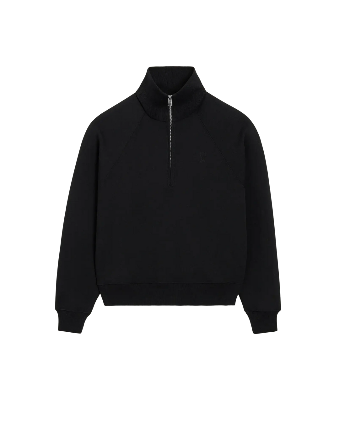AMI PARIS - Sweat zippé Ami de Cœur embossé Noir