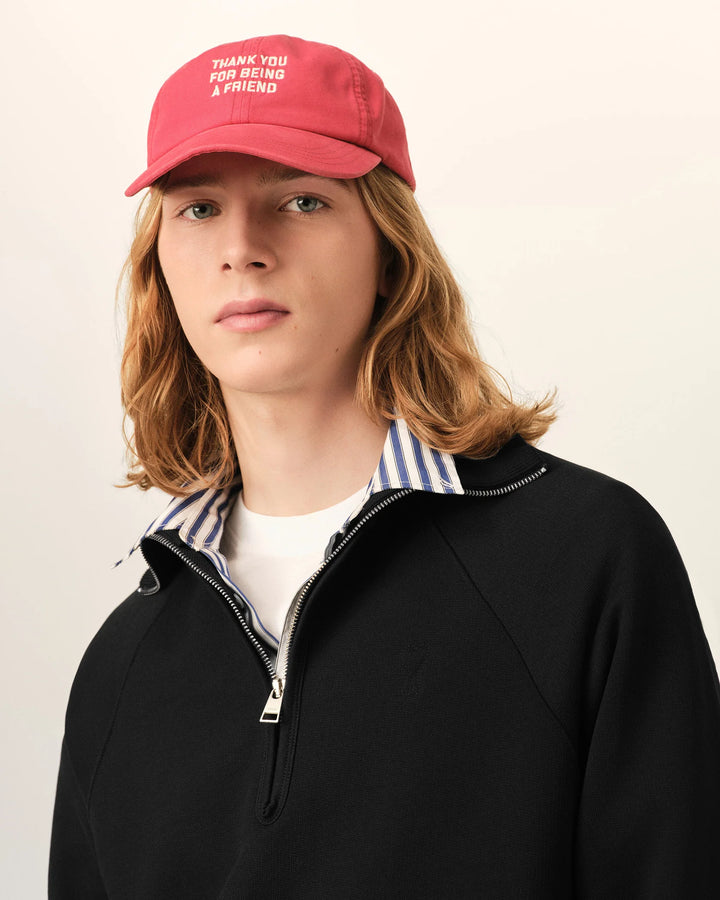 AMI PARIS - Sweat zippé Ami de Cœur embossé Noir
