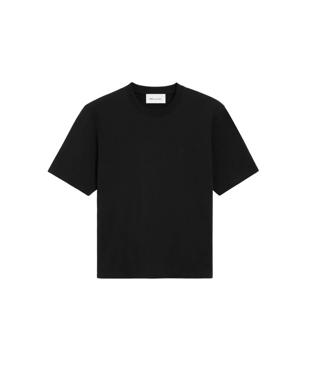 AMI PARIS – T-shirt Ami de Cœur embossé Noir