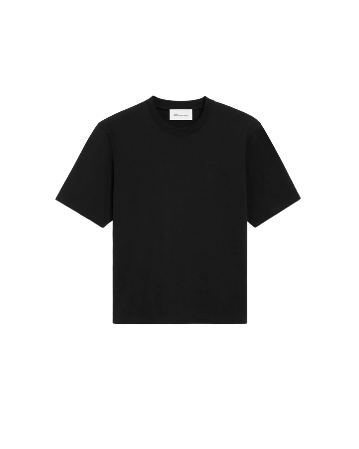 AMI PARIS – T-shirt Ami de Cœur embossé Noir