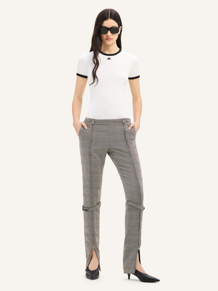 COURREGES - T-shirt Signature Contrast Blanc Héritage / Noir