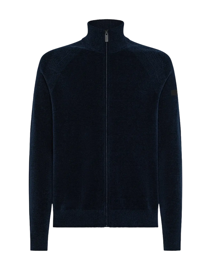 RRD - Pull Velvet Full Zip Knit Blue Black
