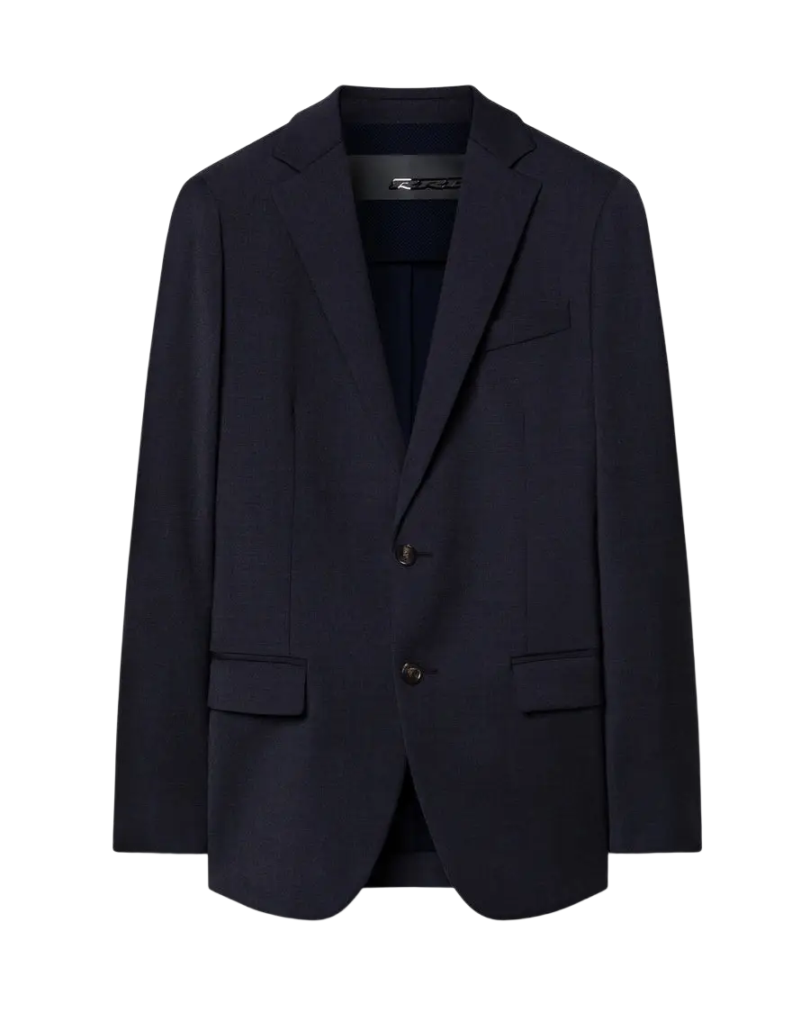 RRD - Blazer Terzitel en laine technique Bleu-noir