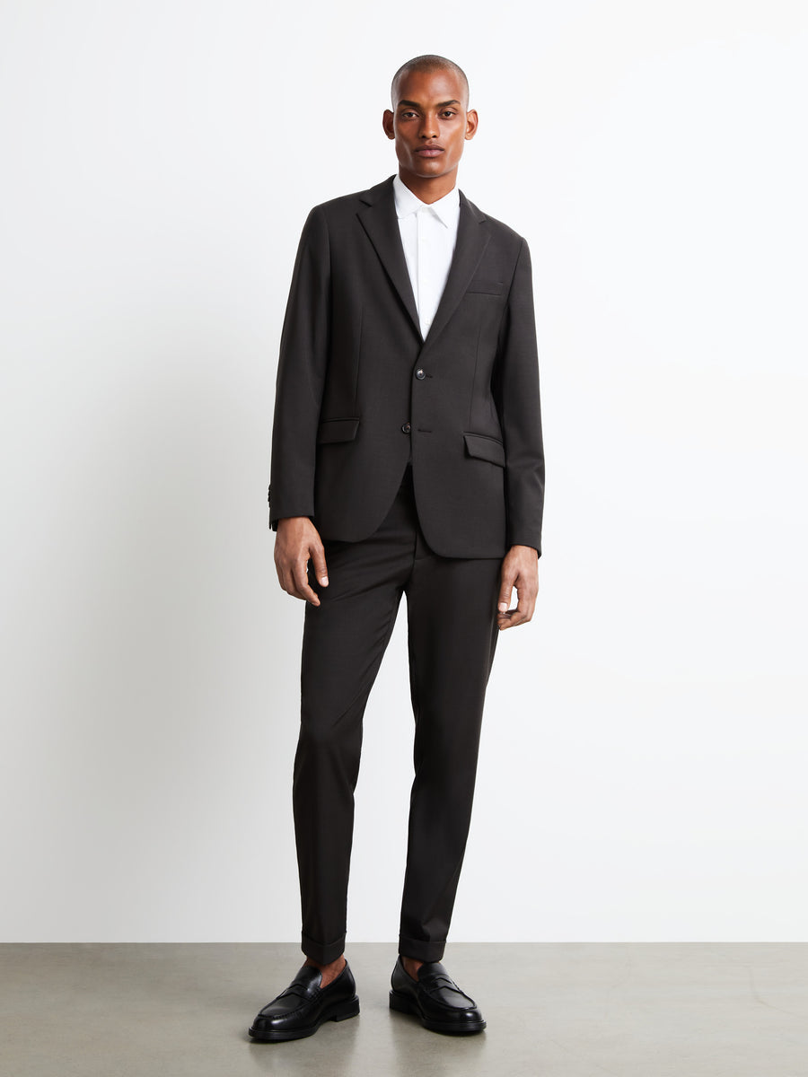RRD - Blazer Terzitel en laine technique stretch Marron