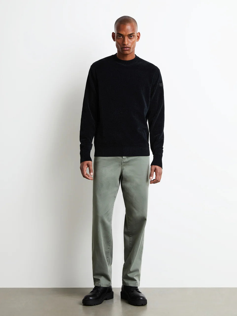 RRD - Pull ras du cou Velvet Round Knit Bleu noir