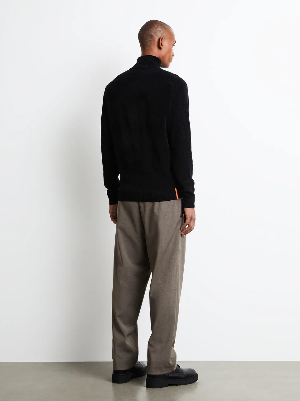 RRD - Pull col montant zippé Velvet Half Zip Knit Noir